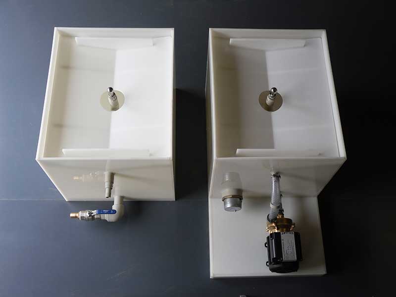 Sterilization and prewash/rinse singular cask washers with platform