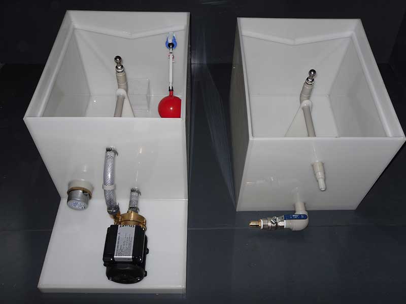 Sterilization and prewash/rinse singular cask washers platform and lid not shown